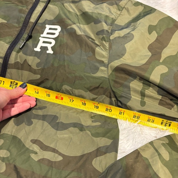 BlackRock Coffee Camo Hooded zip front lightweight Windbreaker jacket medium - Picture 2 of 9